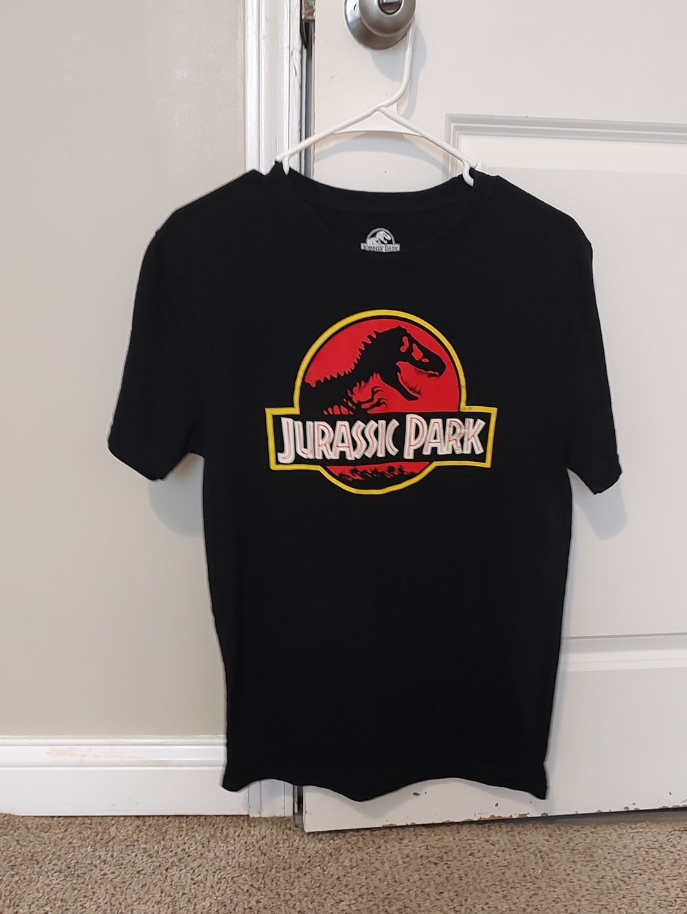Jurassic Park Black Graphic Logo Tee